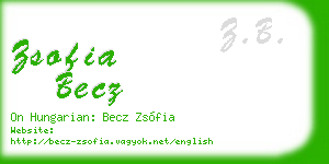 zsofia becz business card